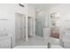 Bathroom featuring a glass shower, and white tile at 356 W Ivanhoe St, Gilbert, AZ 85233