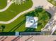 Elevated view of a fire pit in a landscaped backyard at 356 W Ivanhoe St, Gilbert, AZ 85233