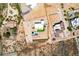 Aerial view of a single-story house with a pool and large backyard at 36627 N 18Th Dr, Phoenix, AZ 85086