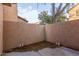 Small private patio area with stucco walls at 41705 N Globe Ct, Phoenix, AZ 85086