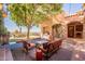 Outdoor patio with seating area and mountain views at 5113 W Arrowhead Lakes Dr, Glendale, AZ 85308