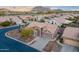 Aerial view showcasing the home's location within a residential community at 6403 S Fairway Dr, Gold Canyon, AZ 85118