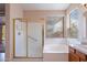 Bathroom with a shower and garden tub at 6403 S Fairway Dr, Gold Canyon, AZ 85118