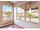 Breakfast nook with window seat and view of the backyard at 6403 S Fairway Dr, Gold Canyon, AZ 85118