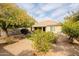 Spacious backyard with gravel, landscaping, and a view of the house at 7225 W Jones Ave, Phoenix, AZ 85043