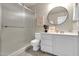 Bathroom with walk-in shower and modern vanity at 906 N Swan Dr, Gilbert, AZ 85234