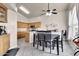 Kitchen with an island and stainless steel appliances at 906 N Swan Dr, Gilbert, AZ 85234