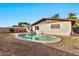 Backyard oasis with kidney-shaped pool at 1519 E 7Th Dr, Mesa, AZ 85204