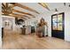 Dining room with wooden beams, a large dining table, and access to the backyard at 3048 N 45Th St, Phoenix, AZ 85018