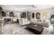 Open kitchen with an island, modern appliances, and stylish cabinetry at 4543 S Roy Rogers Way, Gilbert, AZ 85297