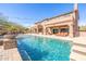 Luxury pool with expansive patio and views of the home at 4543 S Roy Rogers Way, Gilbert, AZ 85297