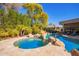 Relaxing circular spa with stone accents at 5330 E Sapphire Ln, Paradise Valley, AZ 85253