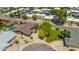 Aerial view of a house with a pool and surrounding neighborhood at 5820 N 83Rd St, Scottsdale, AZ 85250