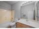Standard bathroom with a shower-tub combo and single sink vanity at 6102 E Sonoran Trl, Scottsdale, AZ 85266
