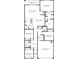 Four-bedroom, two-bathroom floor plan with a two-car garage and covered patio at 9699 S Mara Dr, Apache Junction, AZ 85120