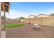 Artificial turf and fire pit in backyard at 11608 W Oglesby Ave, Youngtown, AZ 85363