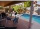 Relaxing backyard oasis with a sparkling pool and patio at 15435 N 51St St, Scottsdale, AZ 85254