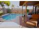 Refreshing pool with brick patio and lounge chairs at 15435 N 51St St, Scottsdale, AZ 85254