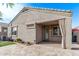 Covered patio with curtains and view of the backyard at 1631 N Beverly --, Mesa, AZ 85201