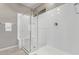 Clean shower with glass enclosure and built-in seat at 1631 N Beverly --, Mesa, AZ 85201