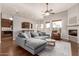 Relaxing living room with sectional sofa and built-in shelving at 1875 E Stephens Dr, Tempe, AZ 85283