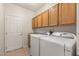 Laundry room with washer, dryer and storage cabinets at 20533 N Sequoia Crest Dr, Surprise, AZ 85387