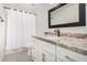 Clean bathroom with granite countertop and white cabinets at 21054 N 74Th Ln, Glendale, AZ 85308