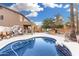 Stunning pool and patio area with a beautiful view at 21054 N 74Th Ln, Glendale, AZ 85308