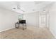 Bright bedroom featuring carpeted floors and ceiling fan at 2119 W Vineyard Plains Dr, San Tan Valley, AZ 85144