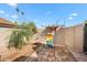 Backyard with beehives and small patio area at 2238 S Estrella Cir, Mesa, AZ 85202