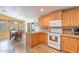 Kitchen with island and dining area at 2263 N Trekell Rd # 72, Casa Grande, AZ 85122