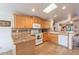 Kitchen with breakfast nook and granite countertops at 2263 N Trekell Rd # 72, Casa Grande, AZ 85122