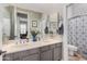 Stylish bathroom with a double sink vanity and decorative accents at 2939 E Huber St, Mesa, AZ 85213