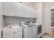 Practical laundry area with modern appliances, sink, and plentiful cabinet space at 2939 E Huber St, Mesa, AZ 85213