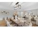 Elegant dining room featuring a marble table and contemporary chairs at 2942 S Sierra Hts, Mesa, AZ 85212