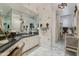 Bright bathroom with corner vanity and a separate shower at 3047 E Marshall Ave, Phoenix, AZ 85016