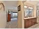 Double vanity bathroom with granite countertop and large shower at 5251 W Posse Dr, Eloy, AZ 85131