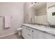 Bathroom with granite countertop double vanity at 5836 S 58Th Gln, Laveen, AZ 85339