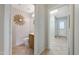 Small bathroom with wood vanity and tile floor at 6282 W Rose Garden Ln, Glendale, AZ 85308