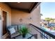 Balcony with seating area and sunset view at 7021 E Earll Dr # 213, Scottsdale, AZ 85251