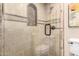 Modern bathroom with a large shower and tiled walls at 7021 E Earll Dr # 213, Scottsdale, AZ 85251