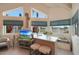 Breakfast bar with large windows, offering a view of the backyard at 8245 E Jenan Dr, Scottsdale, AZ 85260