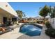 Beautiful pool and patio with lounge chairs at 8245 E Jenan Dr, Scottsdale, AZ 85260