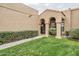 Front exterior view with landscaping and walkway at 9103 E Winchcomb Dr, Scottsdale, AZ 85260