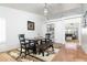 Dining room with built-in shelving and tile floors at 9546 E Anasazi Pl, Gold Canyon, AZ 85118