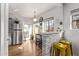 Modern kitchen with stainless steel appliances and a breakfast bar at 1002 E Palm Ln, Phoenix, AZ 85006