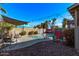 Backyard pool with patio furniture and string lights at 1002 E Palm Ln, Phoenix, AZ 85006