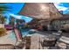 View of the refreshing pool and patio, perfect for entertaining at 1002 E Palm Ln, Phoenix, AZ 85006