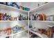 Well-stocked pantry with ample shelving for storage at 10290 S Palo Verde Dr, Apache Junction, AZ 85120