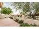 Private backyard patio with a wrought iron fence at 10546 E Topaz Cir, Scottsdale, AZ 85258